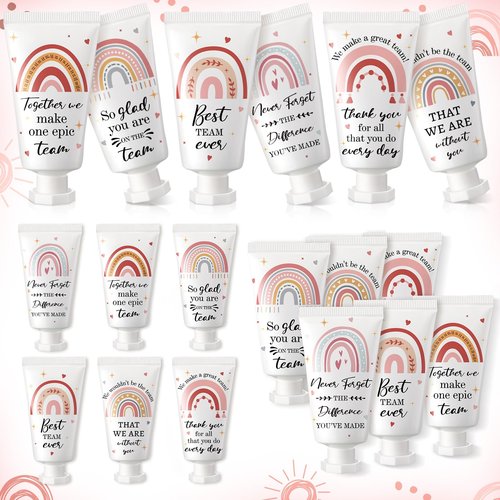 Sacubee 12 Pack Employee Appreciation Team Gifts Bulk Travel Size Hand Cream Inspirational Thank You Gifts Small Hand Lotions for Women Mothers Day Crna Nurse Teacher Employees Coworkers Staff