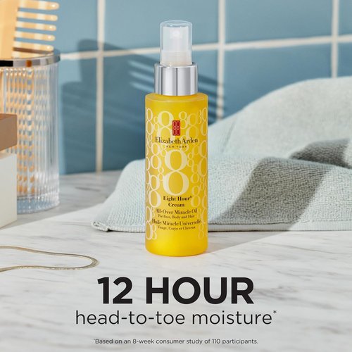 Elizabeth Arden Eight Hour Miracle Oil - Hydrating Spray Moisturizer for Face, Body & Hair, 3.4 oz