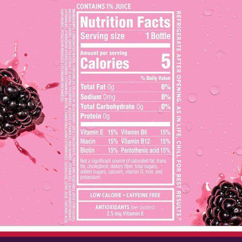 Sparkling Ice Black Raspberry Sparkling Water - Zero Sugar, Low Calorie, Vitamins & Antioxidants | 17 fl oz Bottles (Pack of 12)