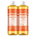 Dr. Bronner's Pure-Castile Magic Soap Liquid (Tea Tree, 16 Ounce, 2-Pack)-Made with Regenerative Organic Certified Oils, 18-in1 Uses: Face, Hair, Hand & Body Soap, Laundry- Concentrated, Vegan