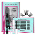 Lash Clusters Kit 144pcs Wispy Eyelash Extensions Kit 3 Styles Eyelash Clusters Individual Lashes Extension Kit with Lash Bond and Seal, Remover, Lash Tweezers DIY at Home(SMH,C-Mix8-16mm Kit)