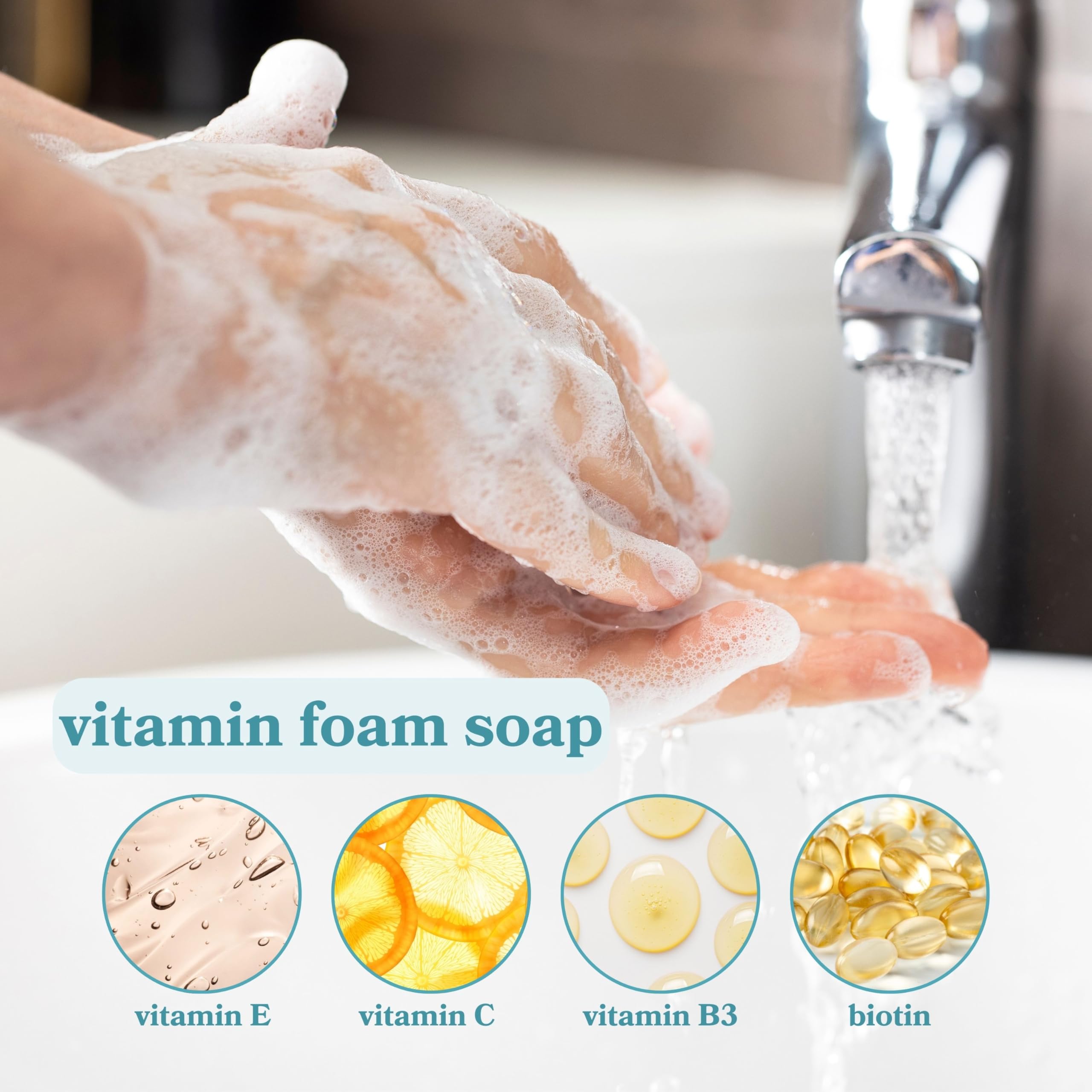 ZYFE Foaming Hand Soap Refills, Half Gallon Hand Soap Foam Refill with Essential Oil Fragrance in Recycled Bottle, Citrus Handwash Refil Biodegradable+