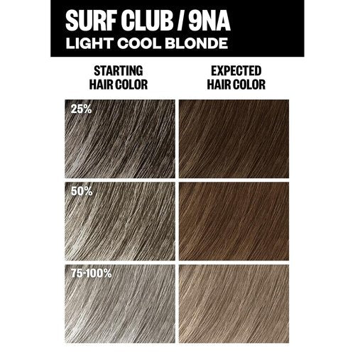 IGK Permanent Hair Dye Color Kit - 9NA Surf Club Light Cool Blonde | 100% Gray Coverage, Strength & Shine