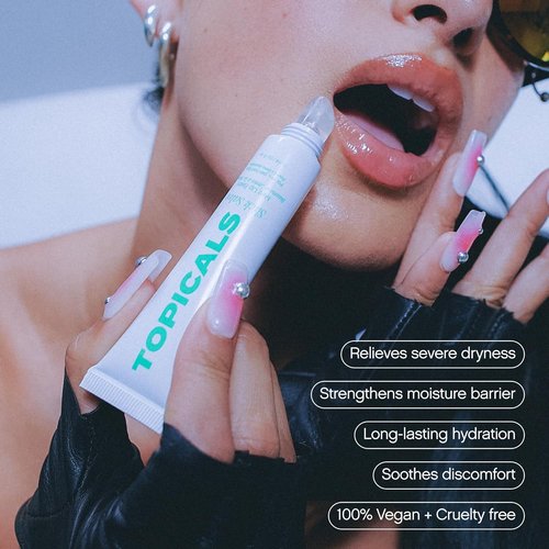 Topicals Slick Salve Mint Lip Balm - Soothes Discomfort & Provides Lasting Hydration | Vegan Formula with Hyaluronic Acid (0.5 Fl Oz)