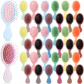 Yoande 36 Packs Mini Detangling Hairbrush Squirt Detangler combs Toddler Soft Bristle Travel Hairbrush Women Girl