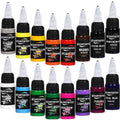 Tattoo Ink Set 16 Colors 1/2 oz (15ml) Professional Vegan-Friendly Pigment Tattoo Supplies Kit Color Inks
