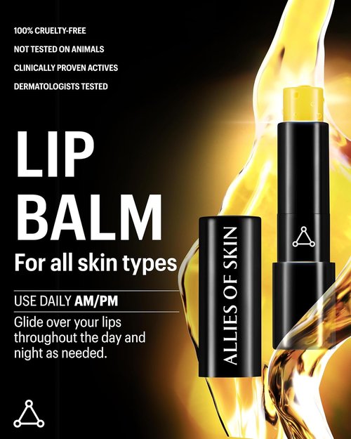 Allies of Skin Peptide & Ceramide Repair Lip Balm Treatment - Nourishing Formula with Sea Buckthorn & Avocado | 3.8g/0.13 oz