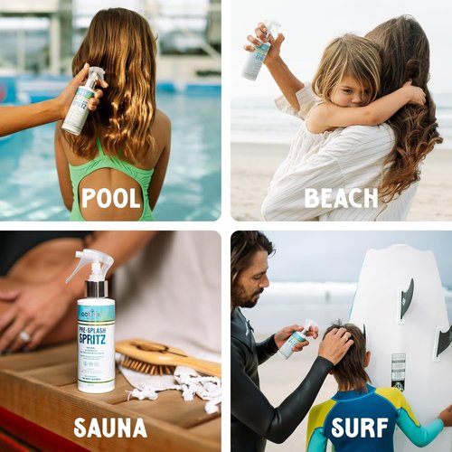 Skiennix Pre-Swim Hair Protection Spray - Chlorine & Salt Water Defense - Coconut Oil & Aloe Vera Formula for Color-Treated Hair - Made in USA