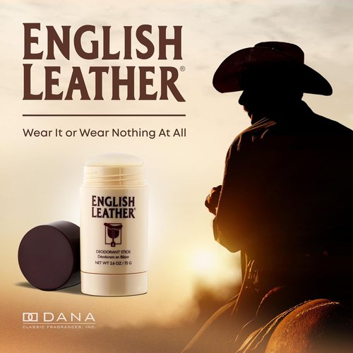English Leather Deodorant for Men - Classic Citrus & Woody Scent, Long-Lasting Freshness (2.6 Oz / 75 g)
