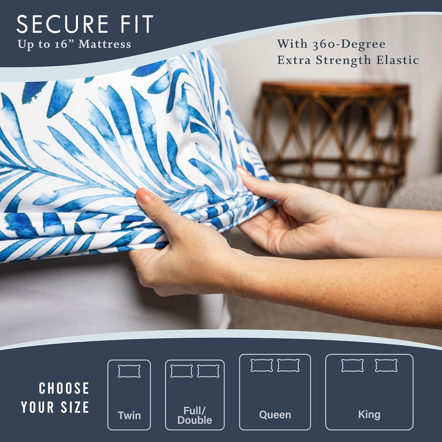 Where The Polka Dots Roam Queen Size Floral Bedsheet Set - Super Soft Tropical Leaves Print