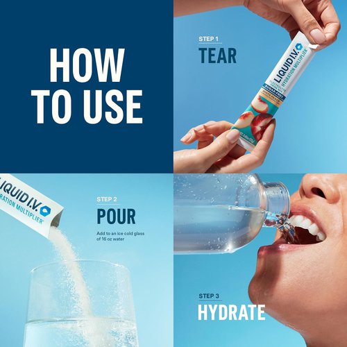 Liquid I.V. Hydration Multiplier - Sugar-Free Lemon Lime Electrolyte Powder Drink Mix | 14 Servings