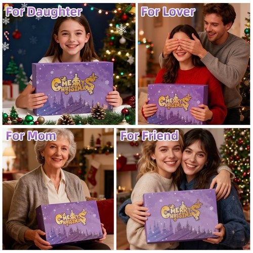 Christmas Gifts for Women 2025 -12 Days of Christmas Advent Calendar for Mom, Wife, Girlfriend, Sister, Her - Lavender Spa Gifts Basket Set Includes Coffee Mugs, Scented Candle, Soap, sock, Eye mask