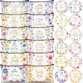 Geelin 24 Pcs Christian Gifts Bulk for Women 12 Floral Religious Canvas Makeup Bags 12 Bible Verse Compact Mirrors Inspirational Church Party Gifts for Women Mother Sister
