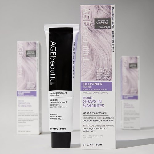 AGE Beautiful Demi Liqui-Creme 5-Minute Express Toner - Blend & Enhance Gray Hair | Ammonia-Free Formula for Shine & Custom Shades