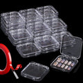 Udefineit 27PCS Press on Nail Boxes with 5M Nail Tape, Clear Acrylic Nail Display Box for Storage Nail Tips Press on Container Plastic Empty Packaging Boxes for Nail Art Home Beauty Salon