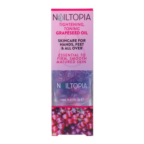 Nailtopia Grape Oil - Hydrating Cuticle Oil for Brightening & Tightening - Bio-Sourced Nail Care - 0.41 oz