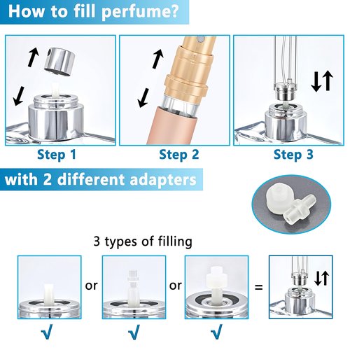 Qavhun Travel Refillable Perfume Atomizer Bottle 5ml Leakproof Travel Perfume Refillable Bottle, Perfume Atomizer (Rose Gold)