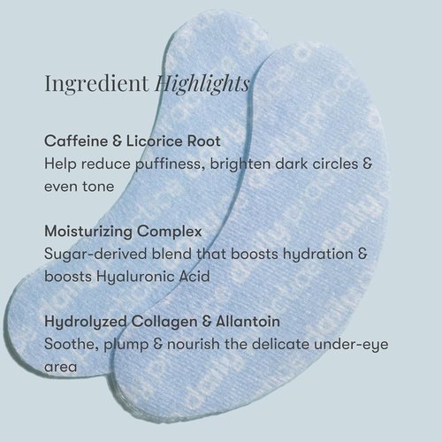 Dr. B Daily Practice Brighten & Hydrate Under Eye Patches - Cooling Hydrogel Masks for Dark Circles & Puffiness | 5 Pack