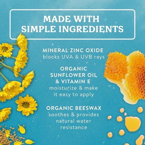 Badger Mineral Sunscreen Face Stick - SPF 35, Organic Unscented Zinc Oxide, Coral Reef Safe | 0.65 oz Travel Size