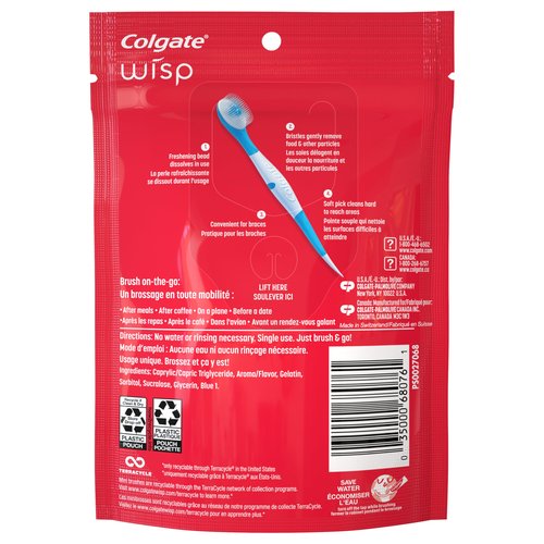Colgate Max Fresh Wisp Disposable Mini Travel Toothbrushes, Peppermint, 24 Count (Pack of 4)