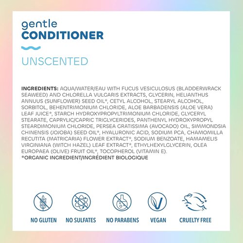 Seaweed Bath Co. Gentle Shampoo & Conditioner Set - Nourishing Hair Care for Sensitive Scalps - 12 oz (Pack of 2)