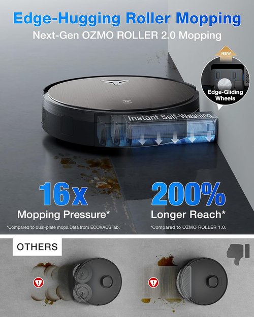 ECOVACS DEEBOT X11 PRO Omni Robot Vacuum - 19,500Pa Suction, Self-Cleaning Mop, Auto-Lift for Carpets & Spills