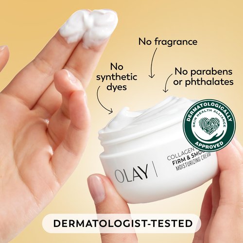 Olay Regenerist Radiance Collagen Peptide Face Moisturizer: Firm & Smooth Cream - Fragrance-Free, Hydrating, Firming, Anti-Aging & Anti-Wrinkle - 2 Oz