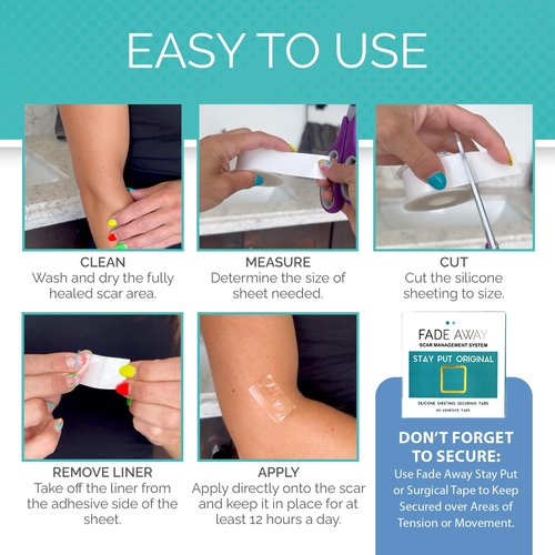 Clinically Proven Silicone Scar Sheets – Medical Grade Tape for Surgery, C-Section, Keloids & Tummy Tuck Scars