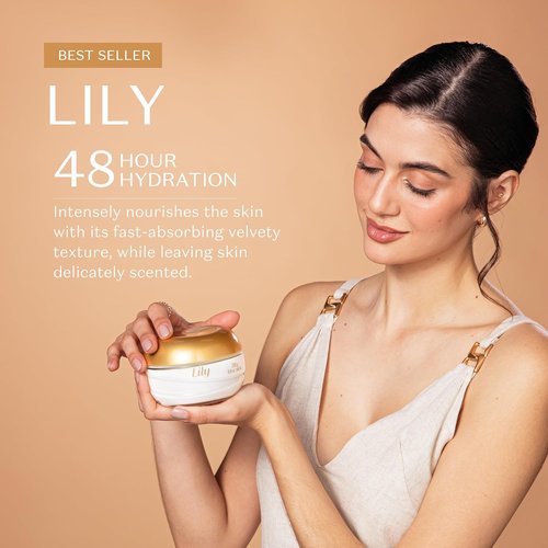 Lily Satin Body Cream - 24-Hour Hydrating Body Butter for Dry Skin | 8.8 Ounce