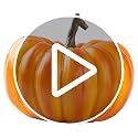 Resin Fake Pumpkin Halloween Fall Decor - 13.5x17.2cm Orange Pumpkin for Indoor Outdoor Use