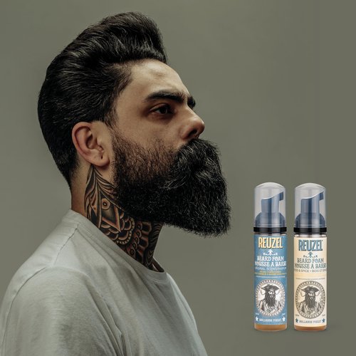 Reuzel Wood and Spice Beard Foam, Deodorizes Beard, 2.36 oz