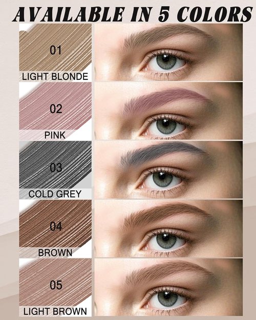 Regine Switzerland Pink Tinted Eyebrow Gel - Long Lasting Waterproof Tinting Kit | Smudgeproof & Transfer-Proof