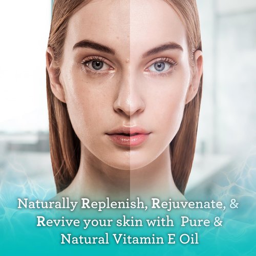 GuruNanda Pure & Natural Vitamin E Oil for Skin, Scars, Face, & Nails, 5,000 IU, With D-Alpha Tocopherol & MCT Oil to Help Enhance Absorption, Non-GMO & Vegan, 2 FlOz