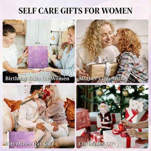 Birthday Gifts for Women, Self Care & Get Well Soon Gift Baskets, Lavender Relaxing Spa Care Package with 40oz Tumbler & Flannel Blanket, Encouragement Thinking of You Gifts for Her, Girl, Mom, Friend