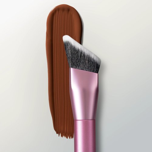 Real Techniques Cheek Hugging Contour Brush, Angled Makeup Brush for Cream Contour Liquid Bronzer & Sculpting, Precision Face Shaping, UltraPlush Bristles, Cruelty-Free, 1 Count