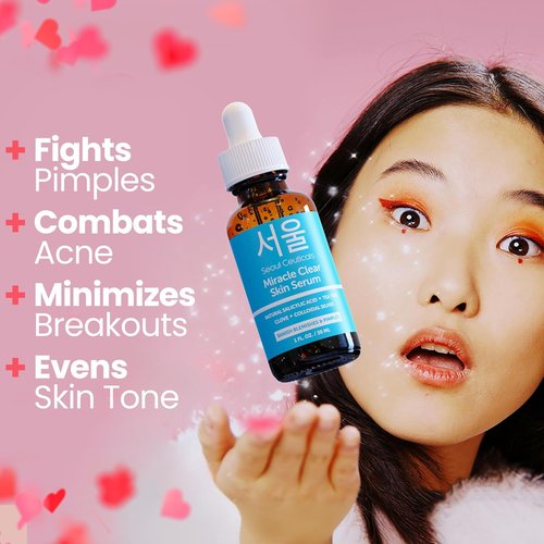 SeoulCeuticals Acne Serum - Rapid Action Treatment with Salicylic Acid & Tea Tree Oil | 1oz for Even Skin Tone