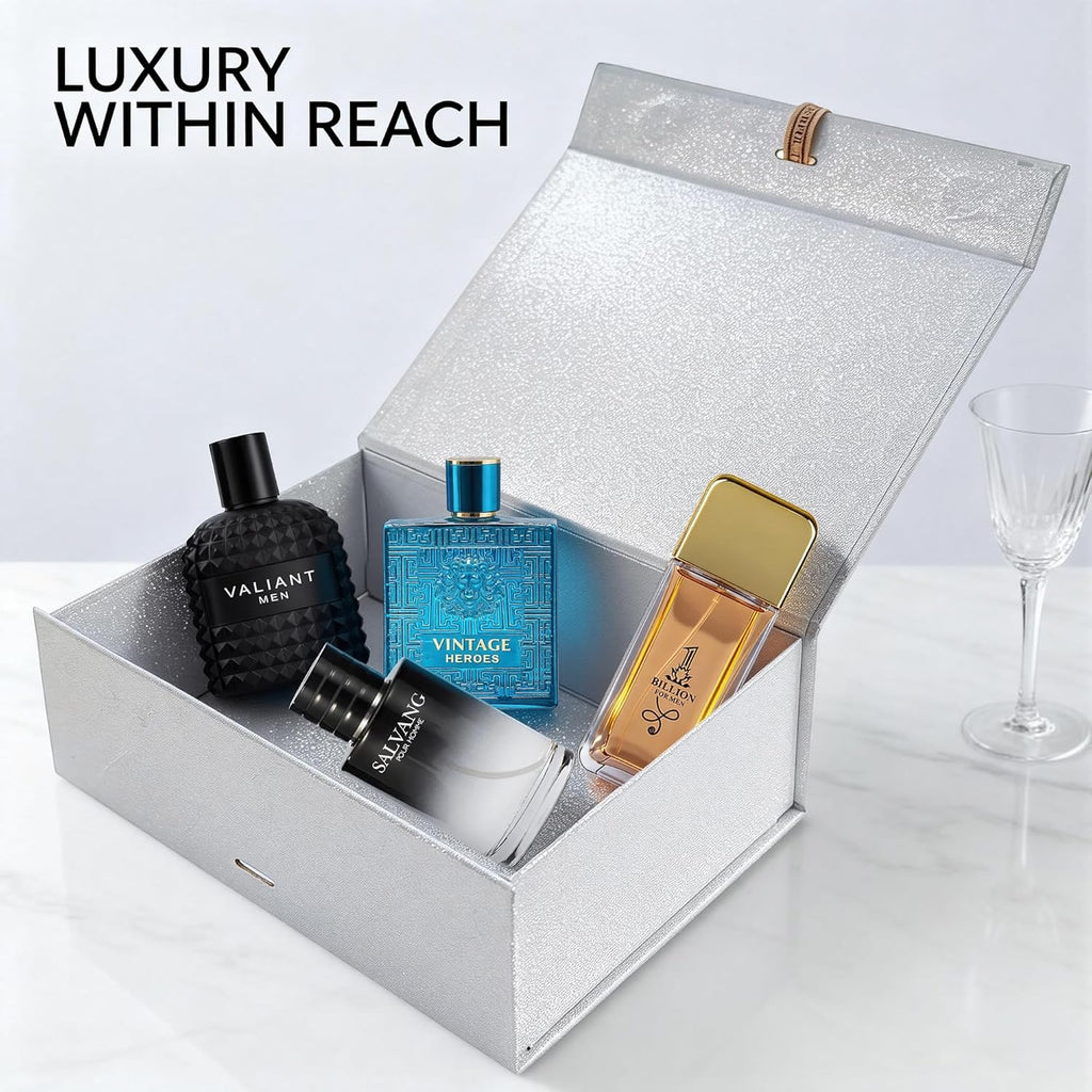 A CENTER Men's Cologne Gift Set - Luxury Fragrance Collection in Premium Presentation Box | Perfect Valentine's Day Gift | 4 x 3.4 FL oz