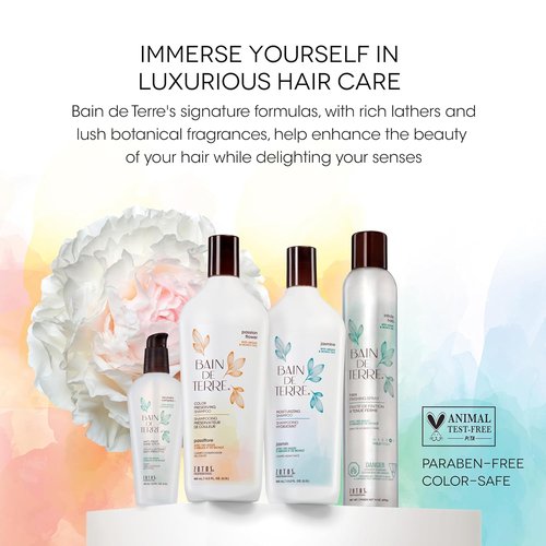 Bain de Terre Sweet Almond Oil Shampoo - Strengthens & Protects Weak Hair | Paraben-Free, Vegan