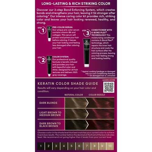 Schwarzkopf Keratin Color Permanent Hair Dye - 5.88 Deep Red, Professional Formula for 100% Gray Coverage