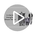 3 Pack Halloween Hanging Ghost Decorations - Poseable Grim Reaper for