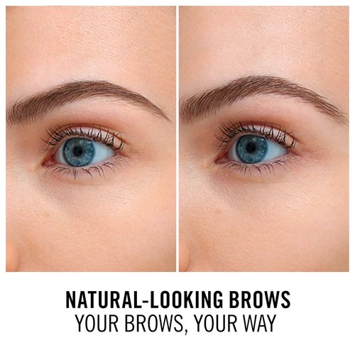 Rimmel London Eyebrow Pencil - Long-Wearing, Highly Pigmented with Built-In Brush | Dark Brown, 0.05oz