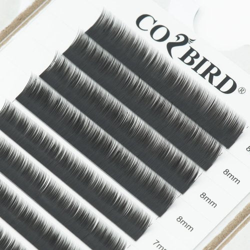 COZBIRD Bottom Lashes Eyelash Extensions Flat Ellipse 0.20 J curl 6mm 7mm 8mm Mix Tray Natural Under Lahes 1X1 Lash Supplies Faux Mink Soft Split Tips