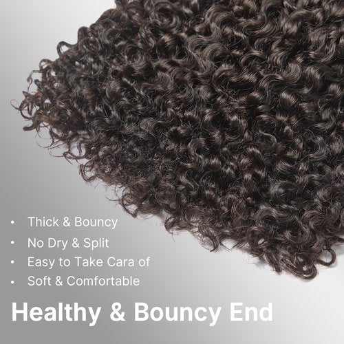 ASHINE Tight Curly Burmese Raw Human Hair Bundles – Unprocessed 100% Human Hair Single Bundle 14 Inch