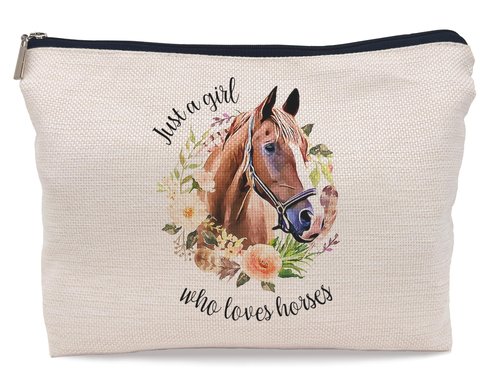 Lacosu Horse Stuff - Gifts For Girls & Women Who Love Horses - Makeup Bag