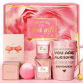 Birthday Gifts for Women, Mom, Sister, Friend: Unique Pink Self Care Spa Relaxation Baskets Set, Christmas, Holiday, Valentines Day Presents for Her, Girlfriend, Grandma, Wife, Bestie, Coworkers