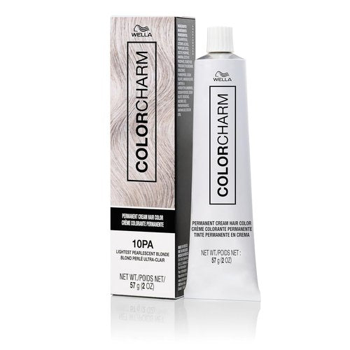 COLORCHARM Permanent Cream Hair Dye - Ash Blonde with Pearlescent & Smokey Cool Tones | 100% Gray Coverage | Vegan & Paraben-Free | 2 oz.
