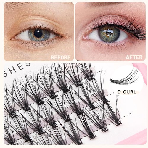 Bodermincer 20D 0.07mm Thickness 8-22mm To Choose Grafting False Eyelashes False Eyelashes Individual Natural Long Mink Fake Eyelashes Extension Handmade Bulk Wholesale (5 Packs-22mm)