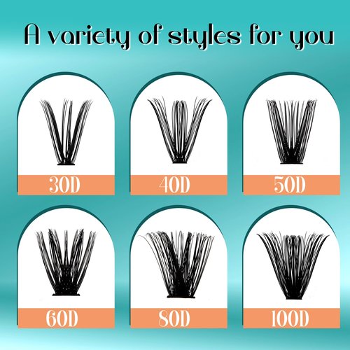 GEMERRY DIY Lash Extension Kit for Beginners 280 PCS Individual Lash Clusters Kit 0.07D 10-18 MIX Eyelash Extension Kit Lash Glue for Eyelash Extensions(80D-0.07D,10-18MIX-KIT)