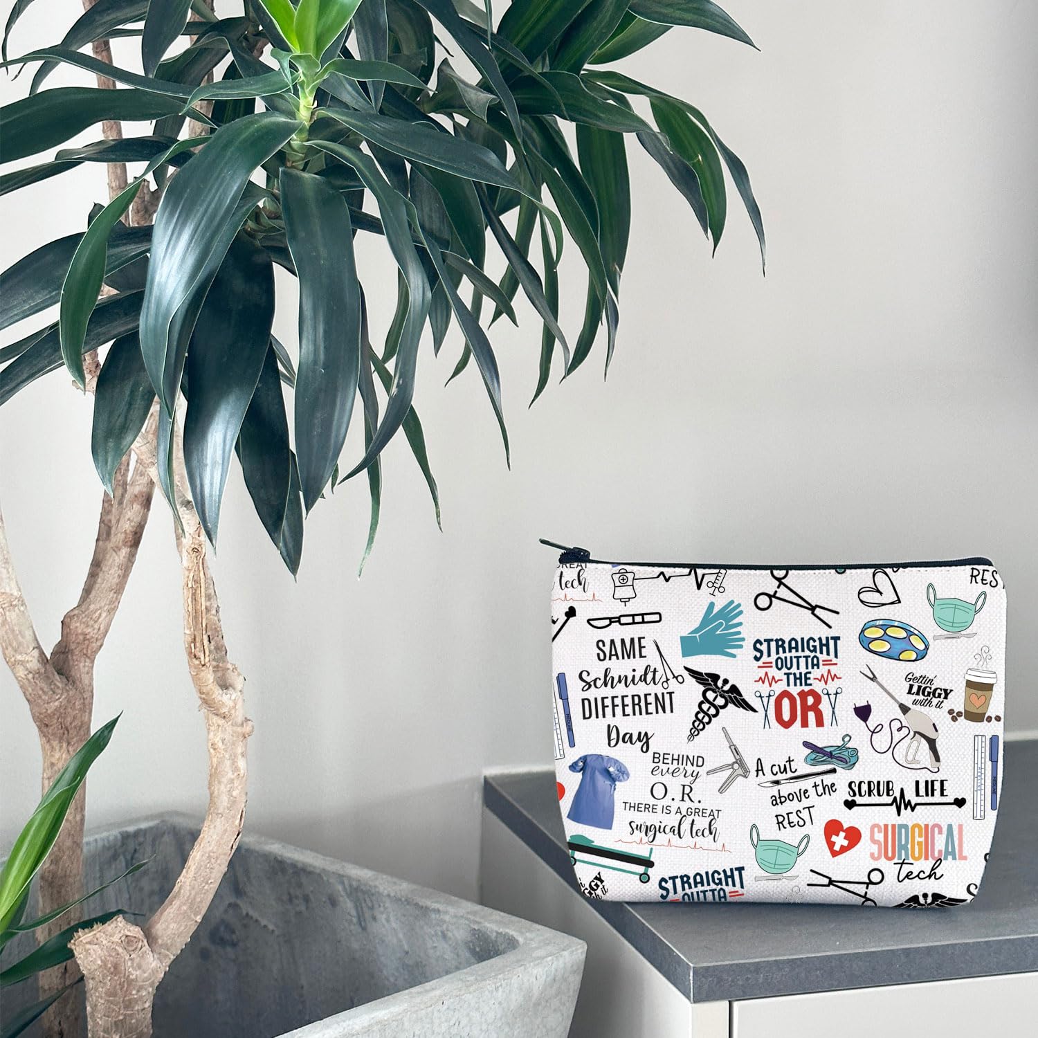 WCGXKO Surgical Tech Merch National Surgical Technologists Week Surgical Canvas Makeup Bag