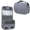 Summit Ridge Multi Pocket Hanging Toiletry Bag Travel Bag with Hanging Hook, Water-resistant Makeup Cosmetic Bag Travel Organizer for Accessories, Shampoo, Toiletries (Grey)